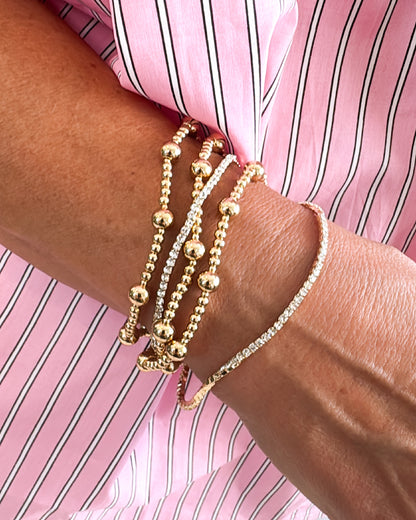 Sweet Sparkle Bead + Tennis Bracelet Set