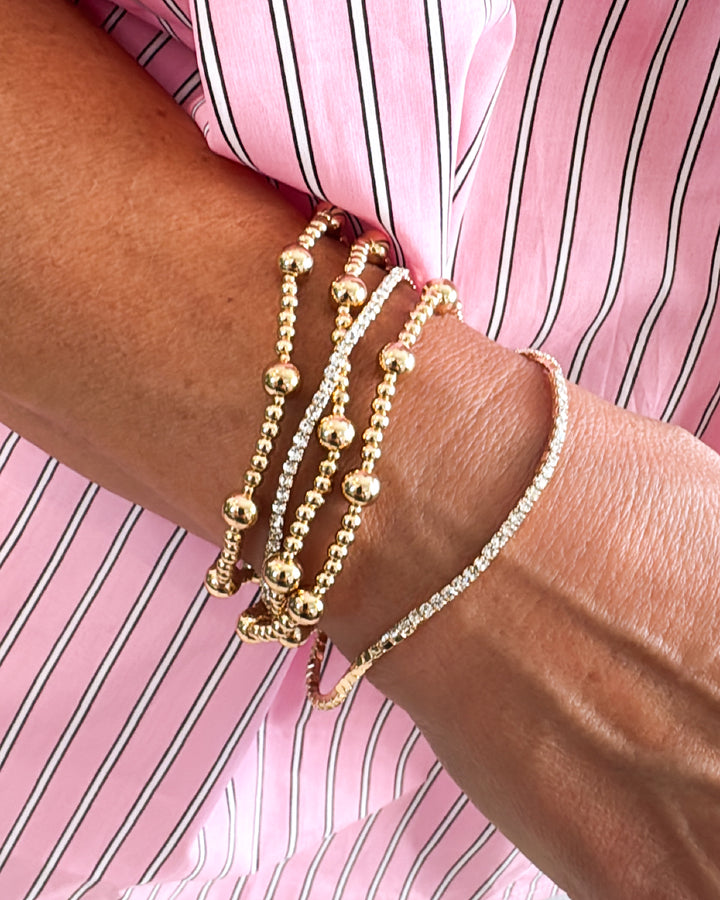 Sweet Sparkle Bead + Tennis Bracelet Set