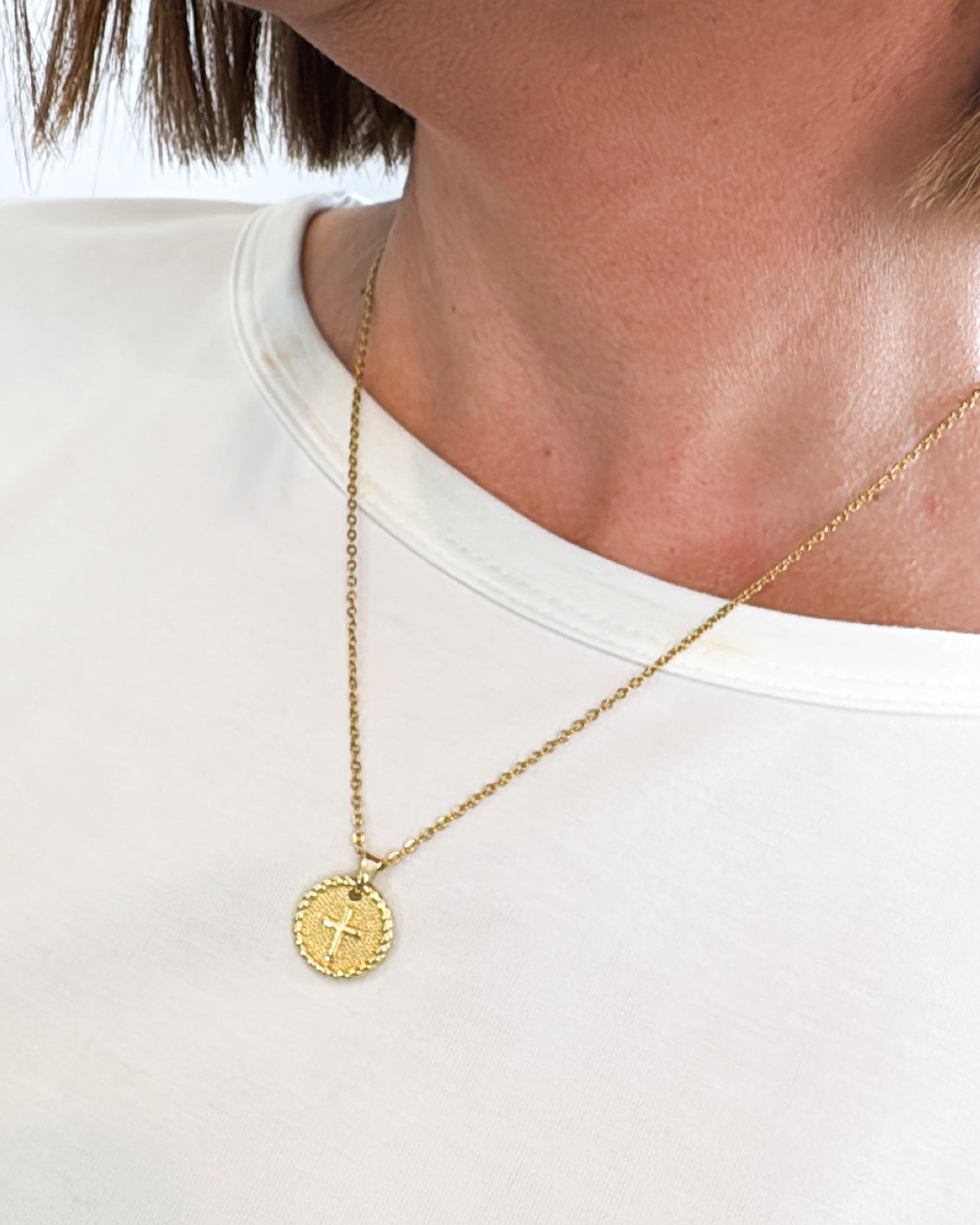 My Devotion Cross Charm Pendant Necklace