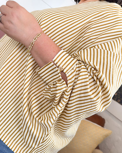 Sedona Sunrise Striped Batwing Sleeve Blouse