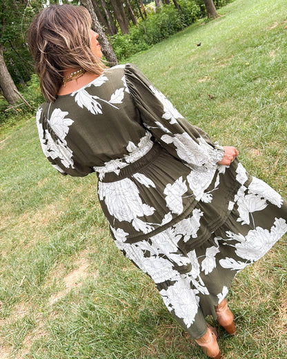 Meadowsweet Floral Tiered Midi Dress