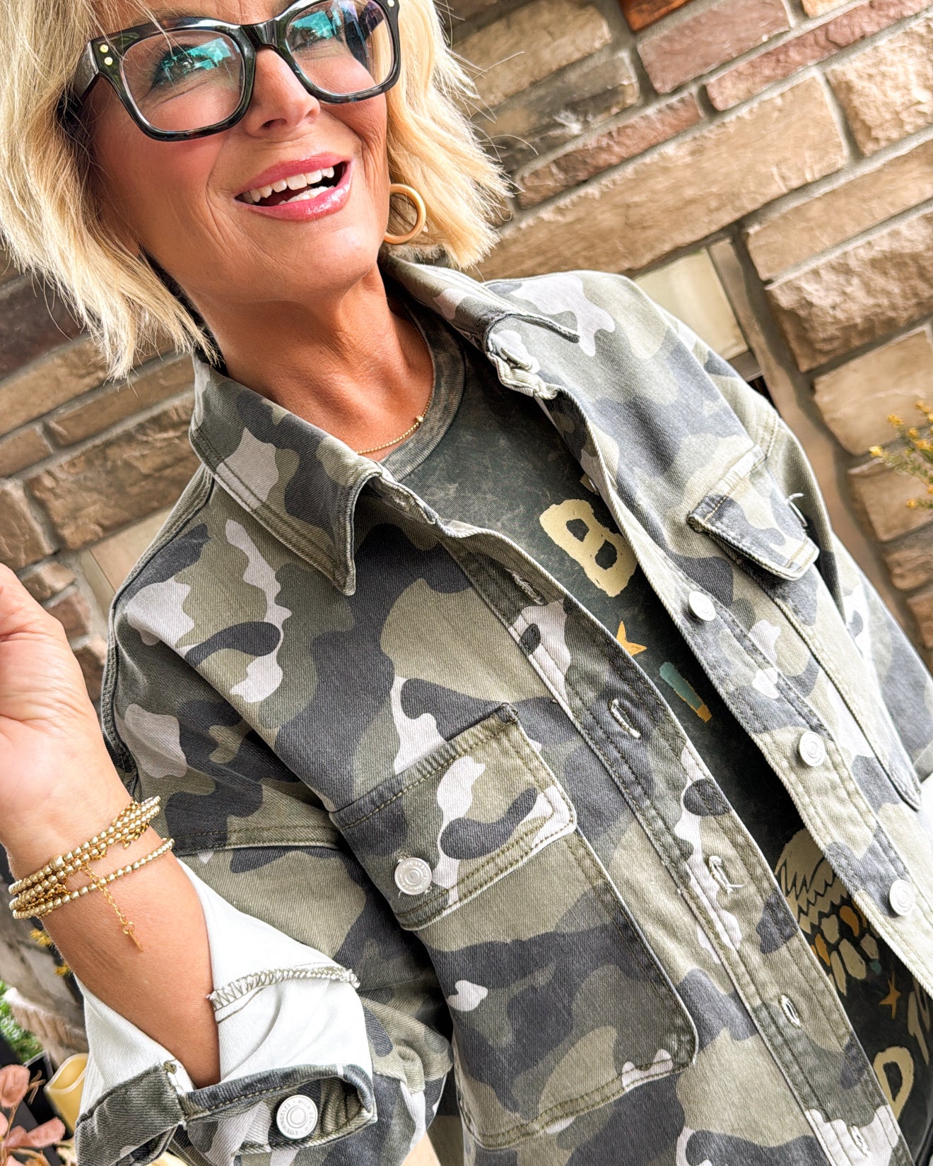 Mica Denim | Outlander Button Up Camo Shacket