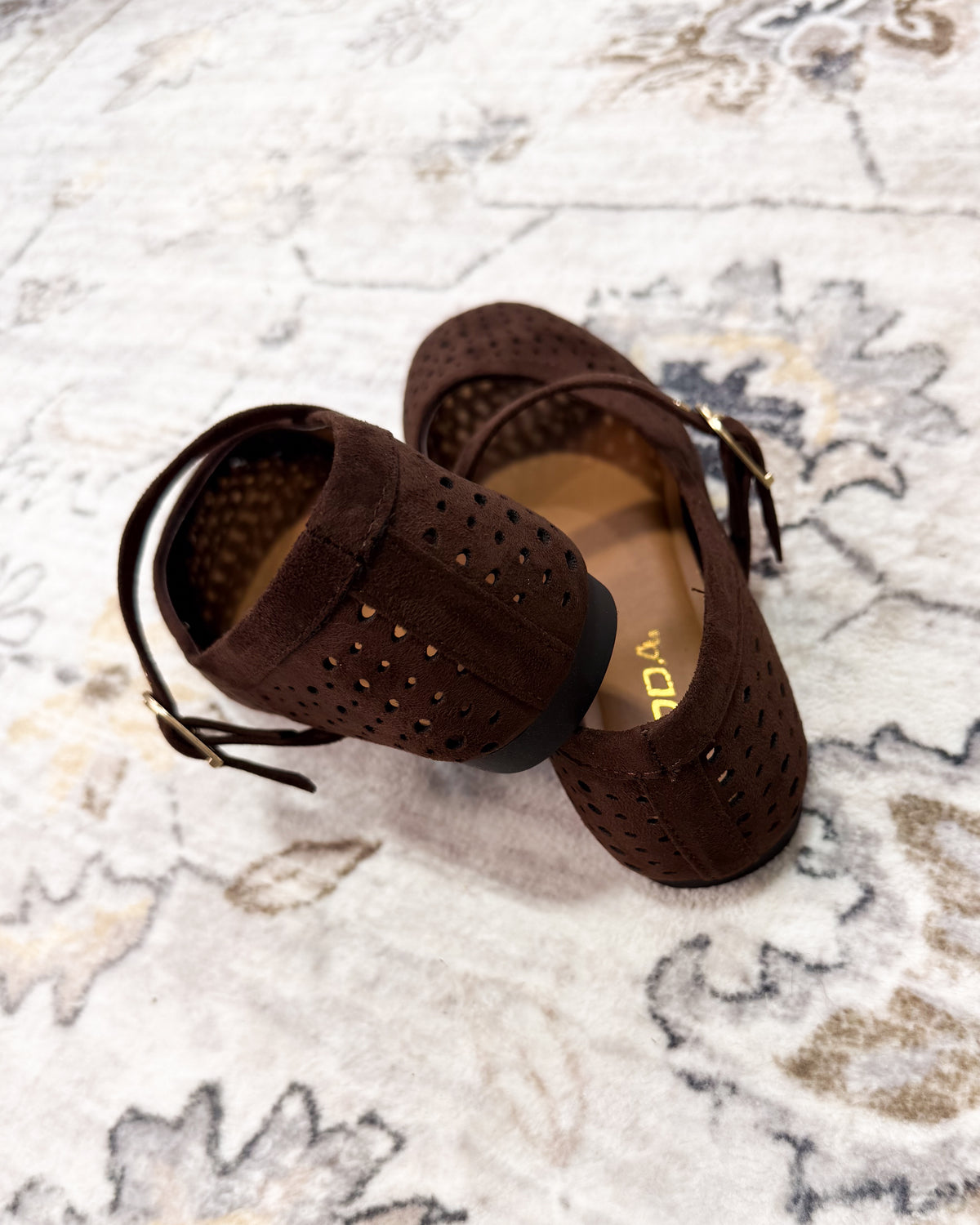 Sheila Perforated Mary Jane Flats