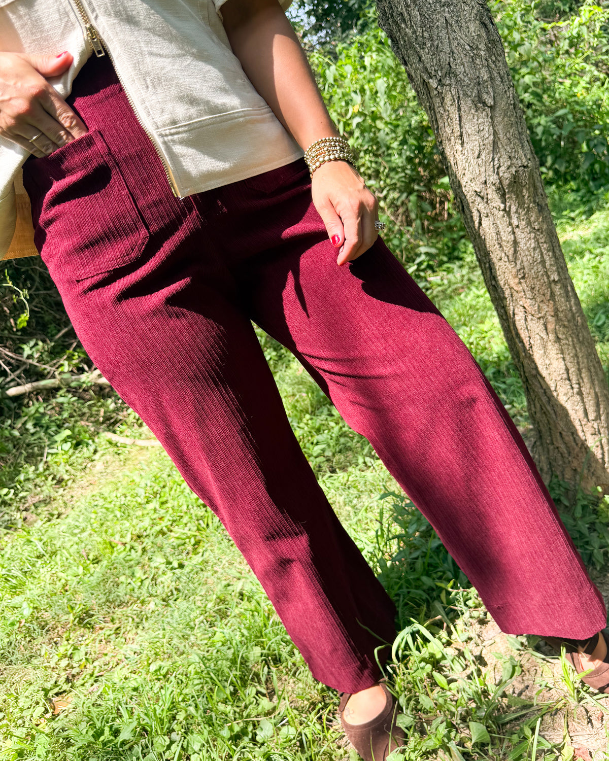 Santa Fe Corduroy Crop Wide Leg Pants