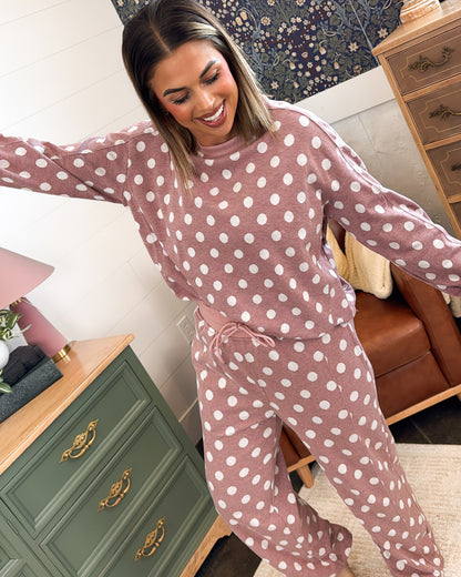 On The Spot Polka Dot Top + Pants Set