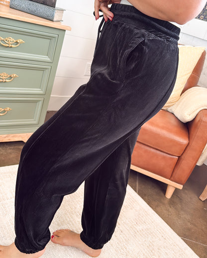After Hours Velvet Ribbed Joggers