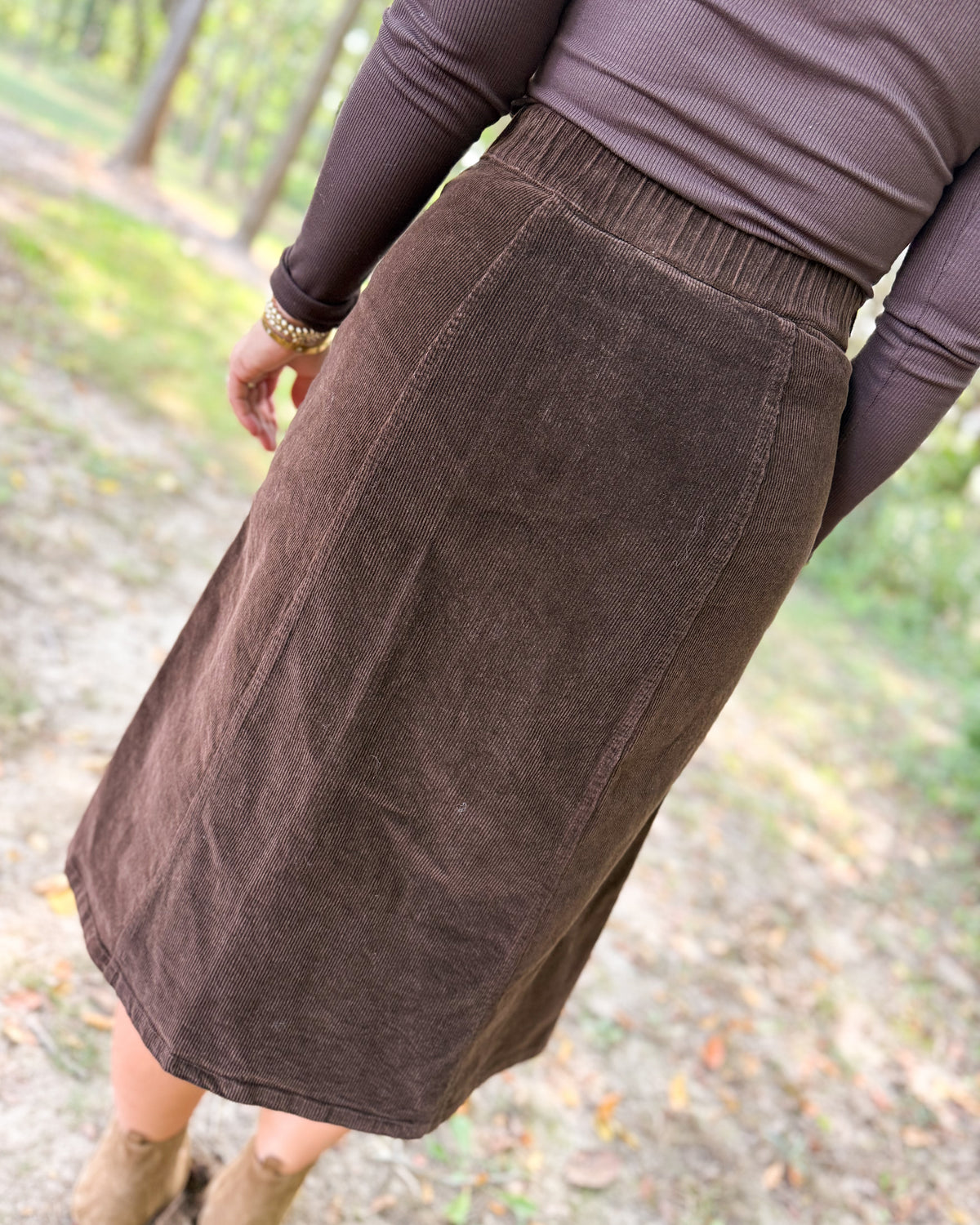 The Kensington Corduroy Midi Skirt