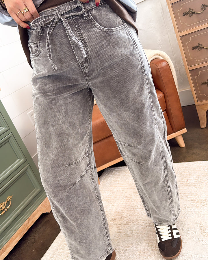 Crush On Corduroy High Rise Crop Barrel Pants