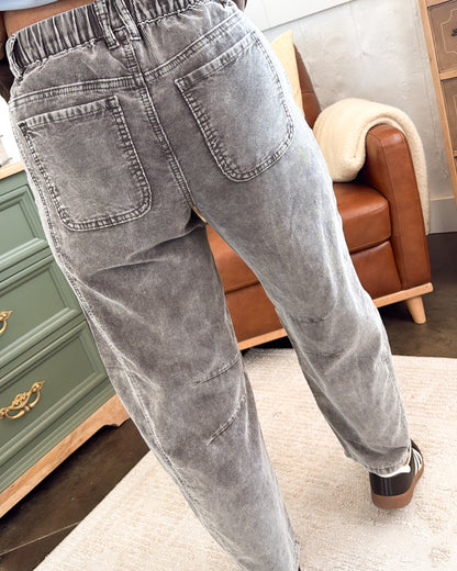 Crush On Corduroy High Rise Crop Barrel Pants
