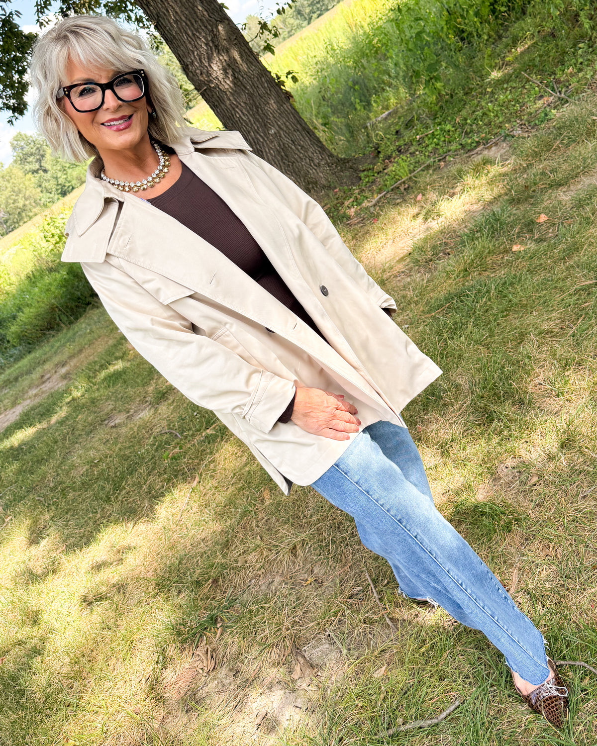 Manhattan Time Hooded Trench Coat