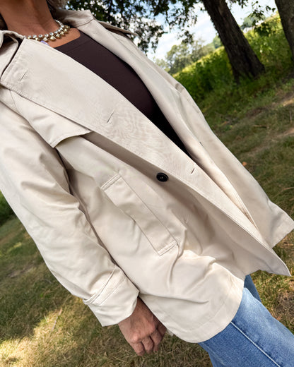 Manhattan Time Hooded Trench Coat