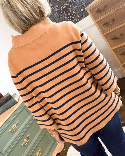 Classic Pursuit Striped Mock Neck Sweater