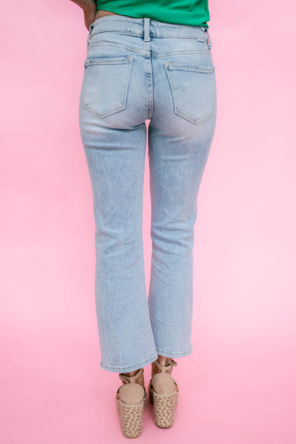 Risen Denim | Mia Mid Rise Crop Flare Jeans