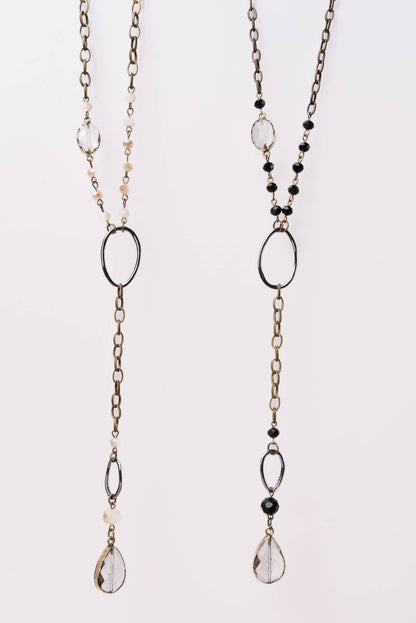 CZ Chandelier Pendant Lariat Necklace