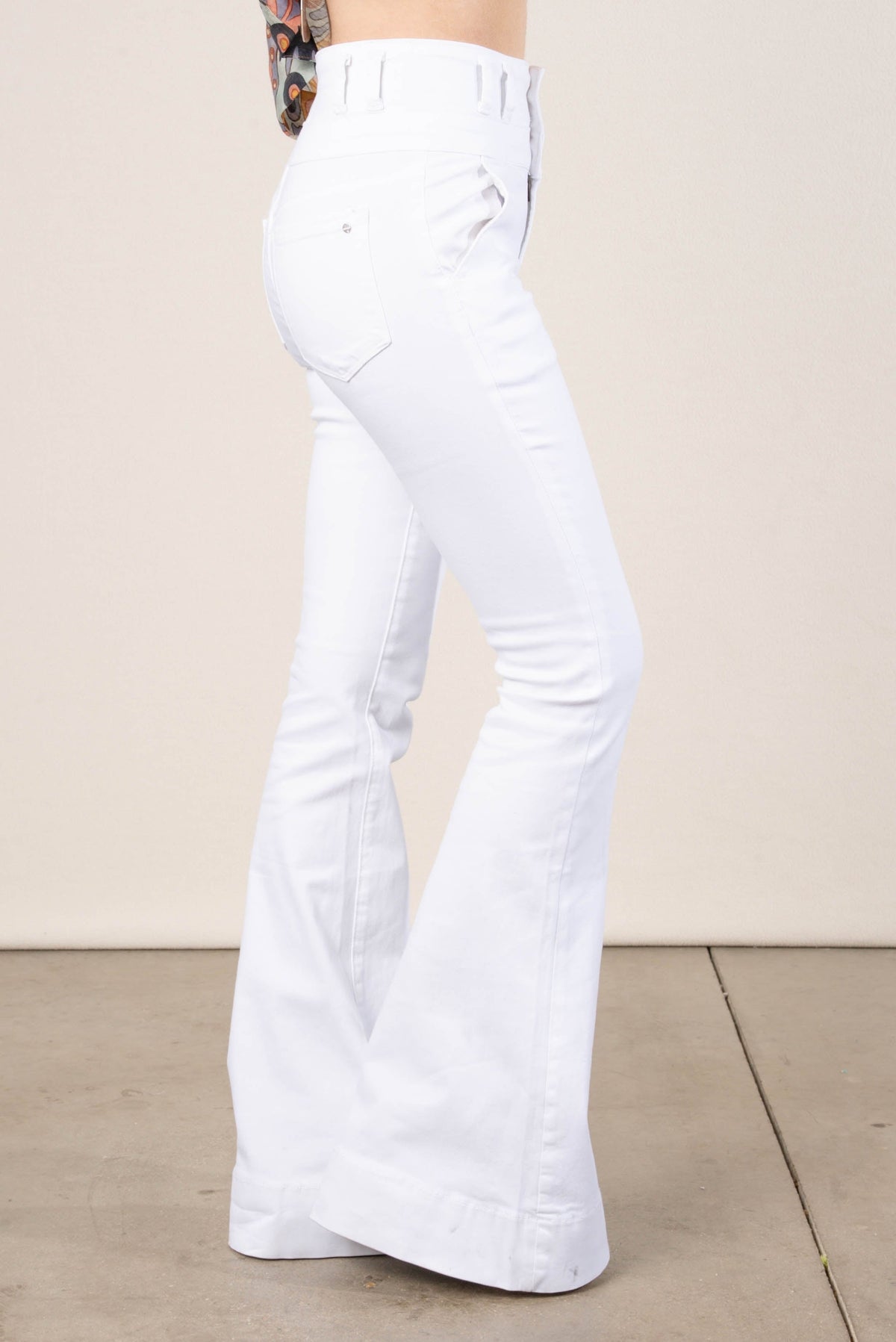 Mica Denim | Allie High Rise Belted Flare Jeans