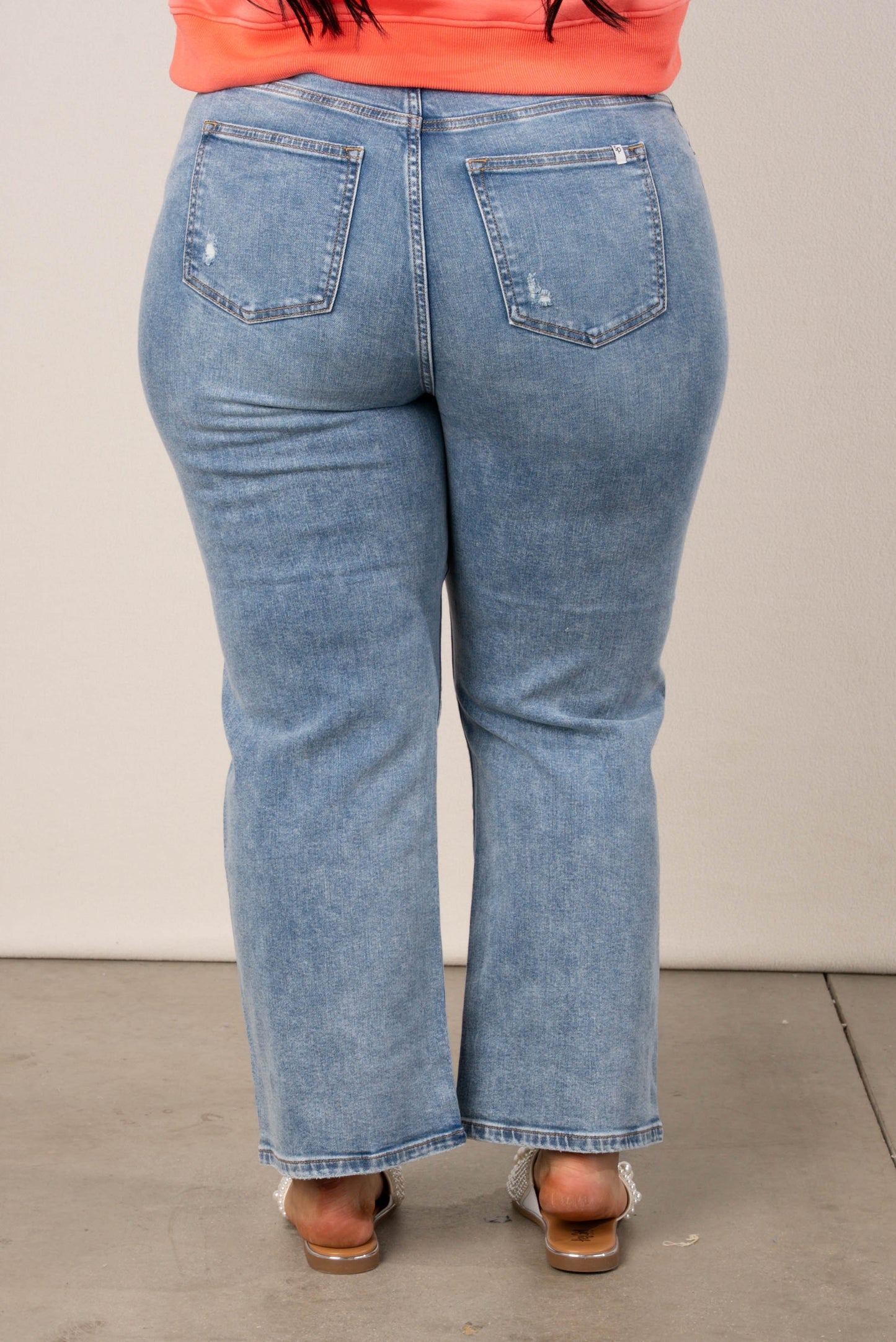 Sneak Peek Denim | Finely High Rise Crop Straight Leg Jeans (Curvy Fit)