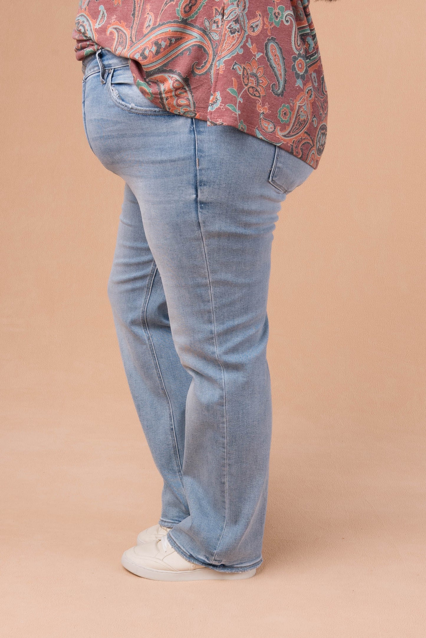 Risen Denim | Callie Mid Rise Straight Leg Jeans