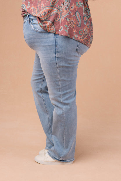 Risen Denim | Callie Mid Rise Straight Leg Jeans