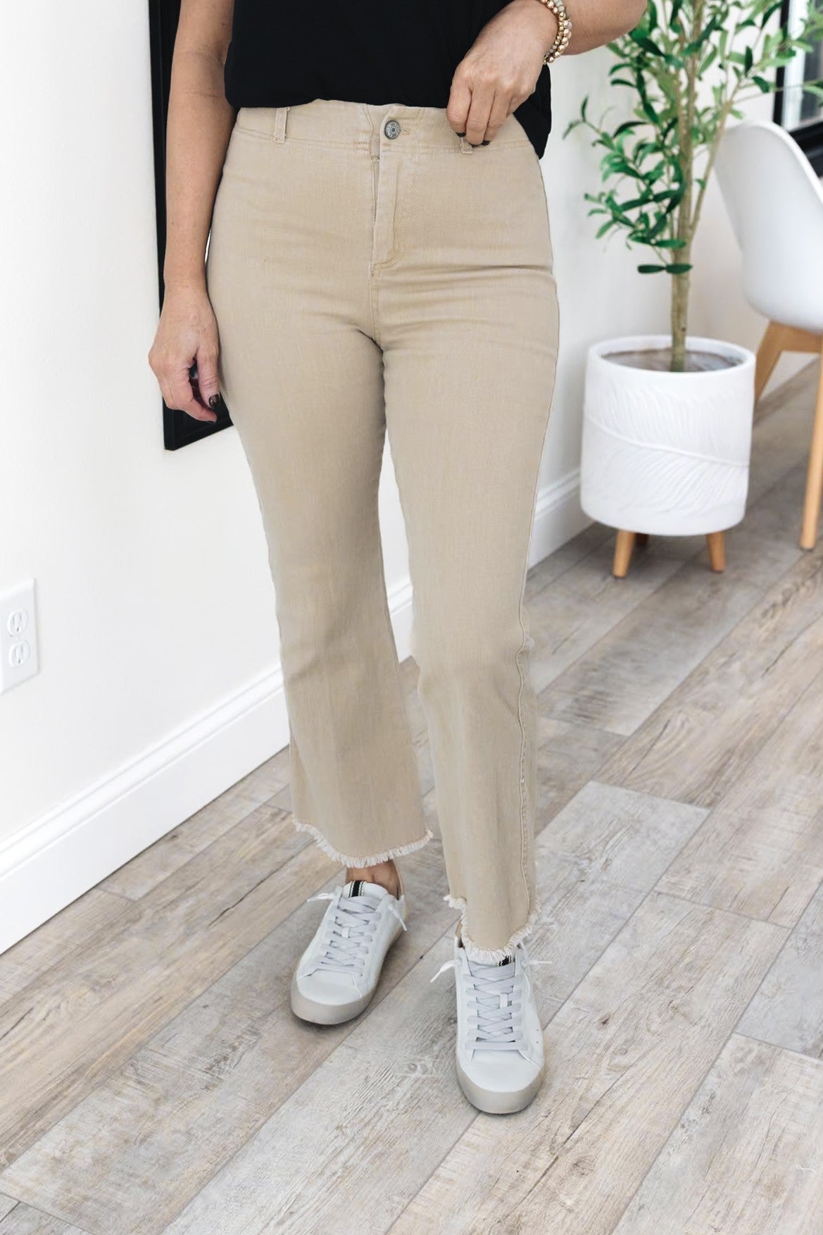 La Miel | Adley High Rise Wide Leg Crop Jeans