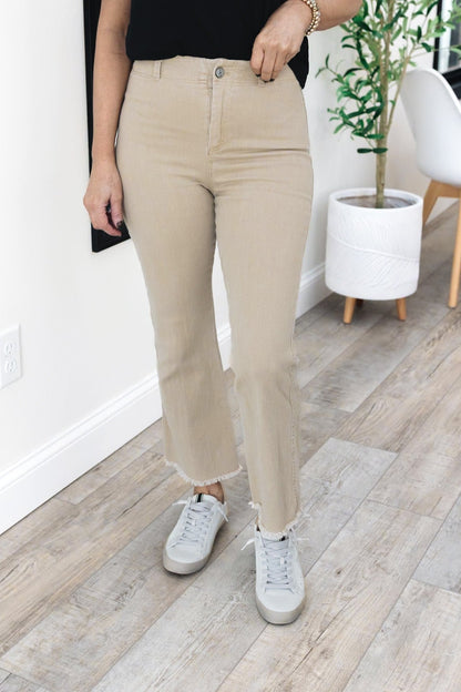La Miel | Adley High Rise Wide Leg Crop Jeans