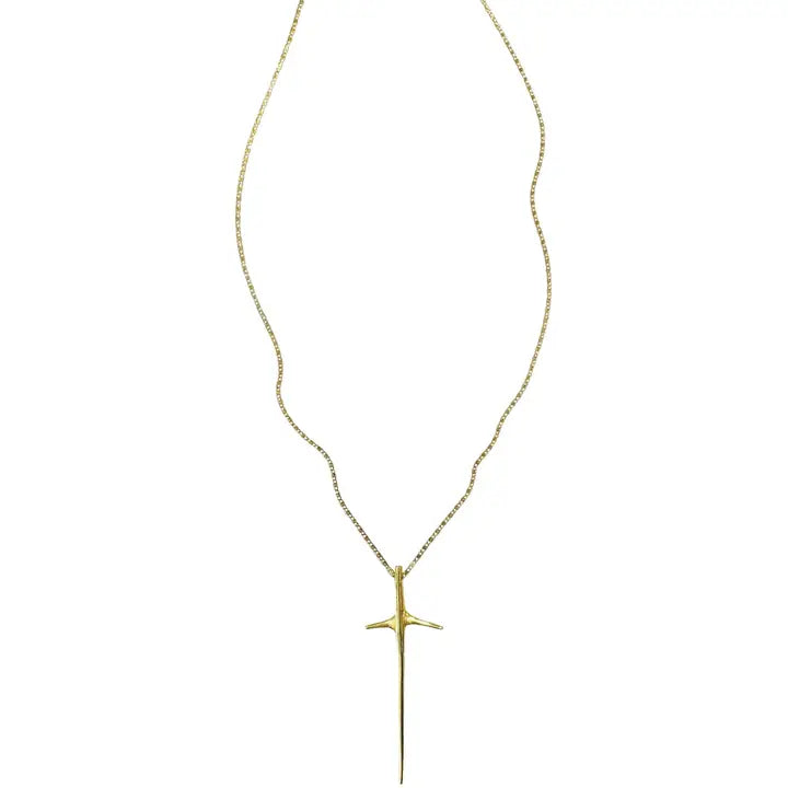 Crown Of Thorns Cross Pendant Necklace