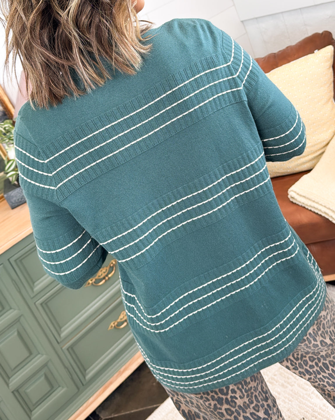 Lilly Stitch Striped Sweater Cardigan