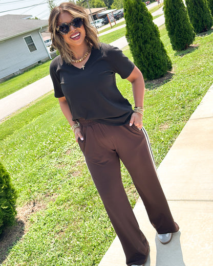 Catch Me Running Side Stripe Athleisure Pants