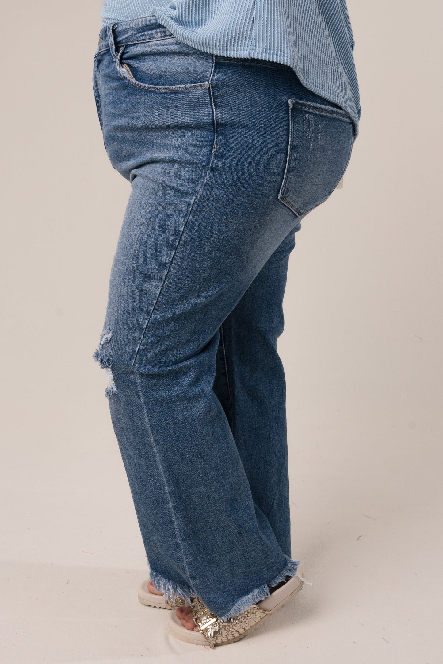Risen Denim | Nova High Rise Crop Bootcut Jeans