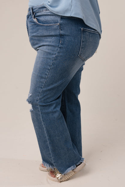 Risen Denim | Nova High Rise Crop Bootcut Jeans
