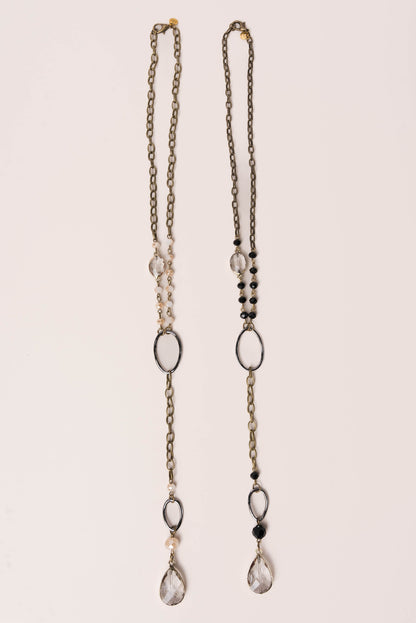 CZ Chandelier Pendant Lariat Necklace
