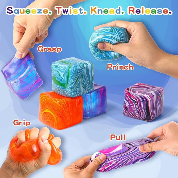 Marbled Stress Relief Squishy Cube