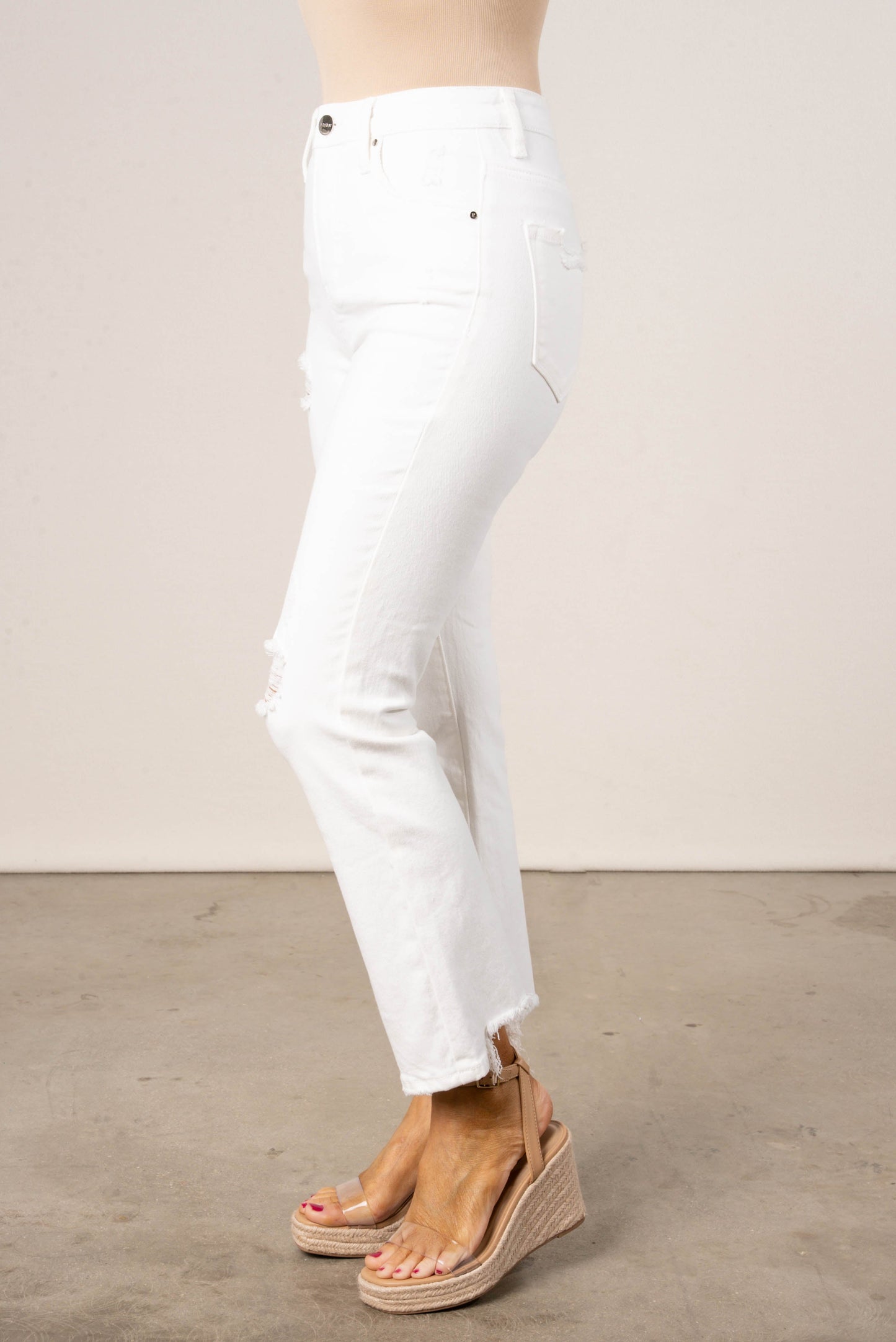 Risen Denim | Chelsea High Rise Tummy Control Crop Jeans