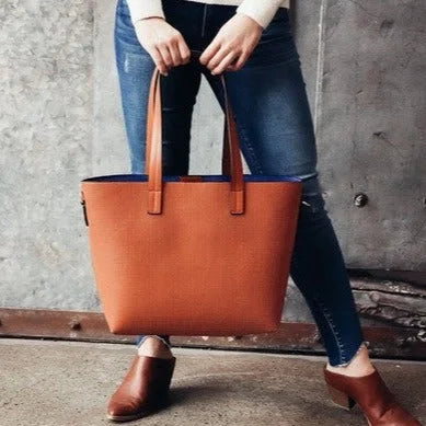 Jane Leather Perforated Tote