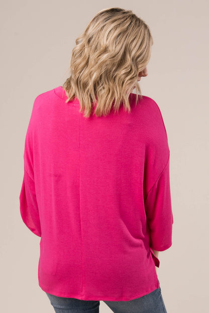 Hacci Knit Tab Sleeve Top
