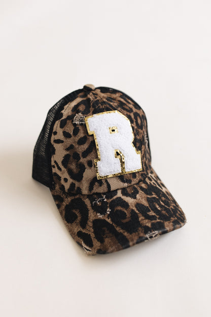 Distressed Initial Patch Baseball Hat *Final Sale*