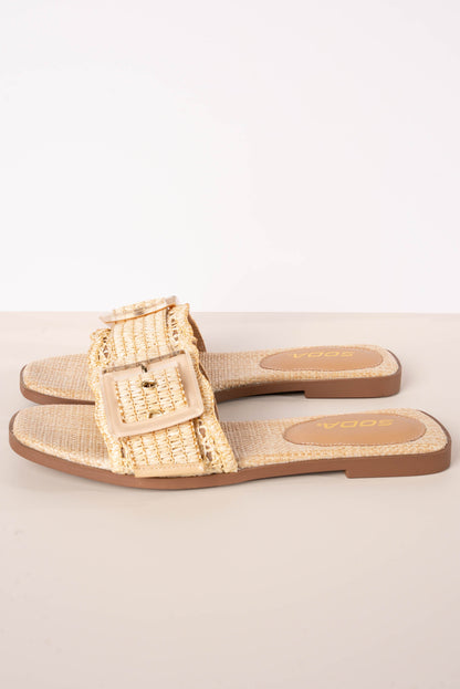 Soda | Nayan Raffia Slide Sandal