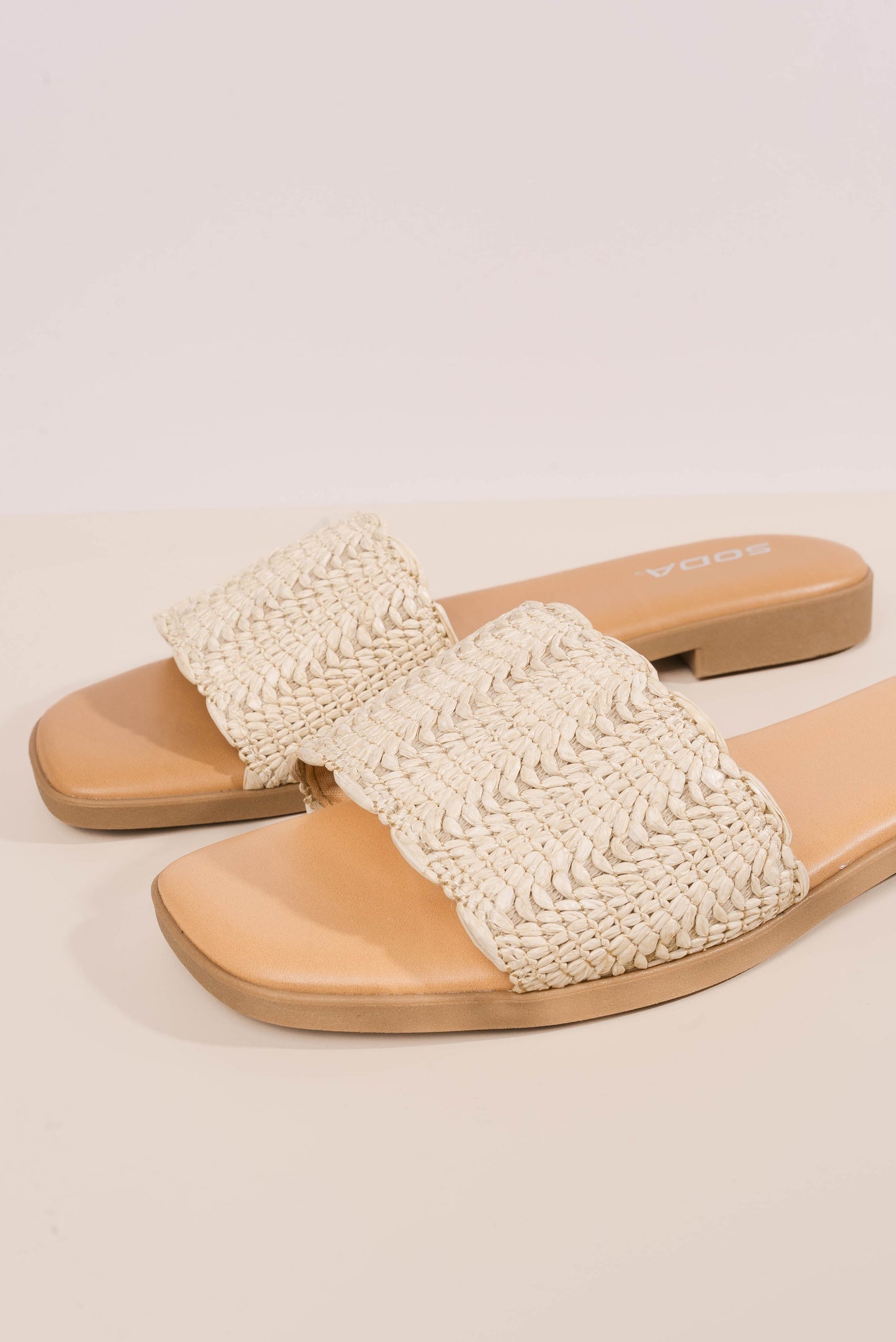 Soda | Screen Raffia Slide Sandal