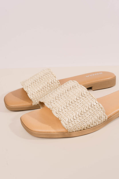 Soda | Screen Raffia Slide Sandal