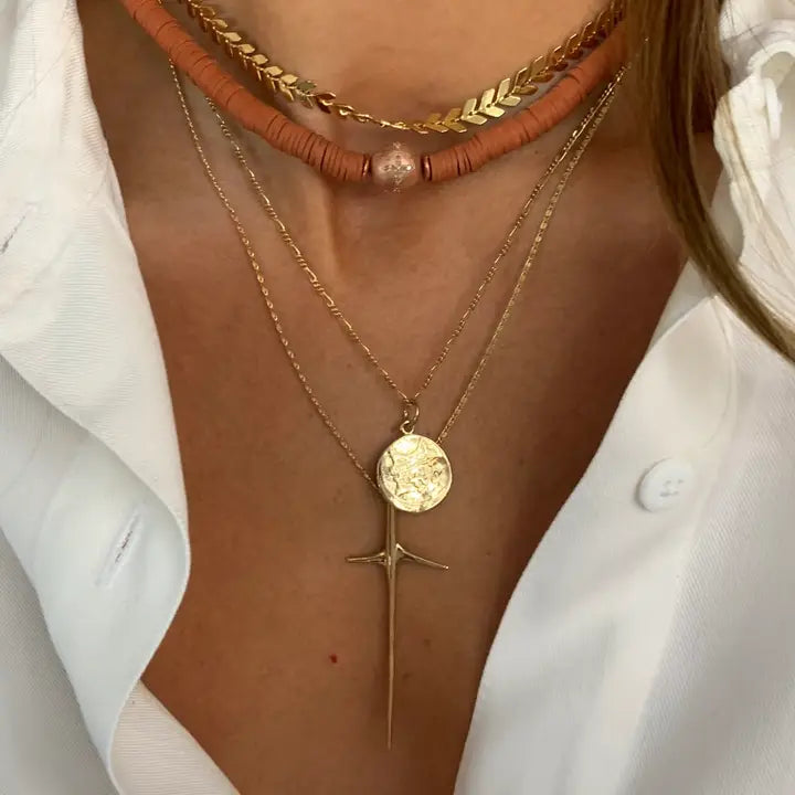 Crown Of Thorns Cross Pendant Necklace