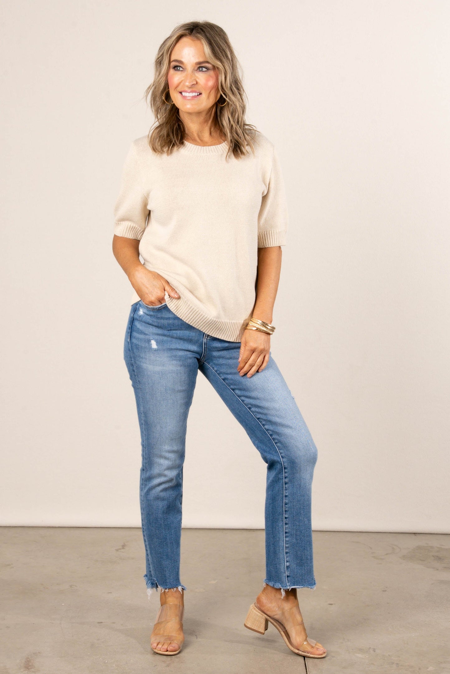 Lightweight Crew Neck Sweater