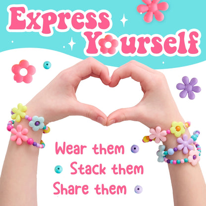 Kids Beaded Flower Bracelet Kit
