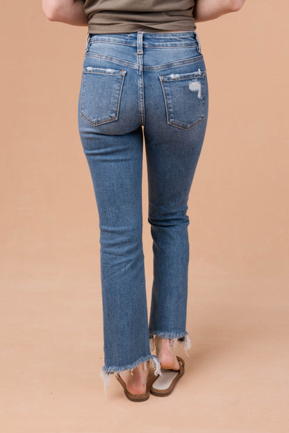 Flying Monkey | Stacie Mid Rise Ankle Bootcut Jeans