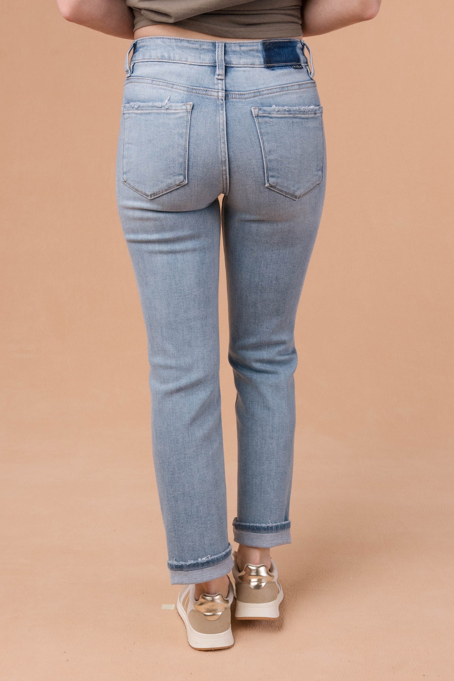 Risen Denim | Callie Mid Rise Straight Leg Jeans