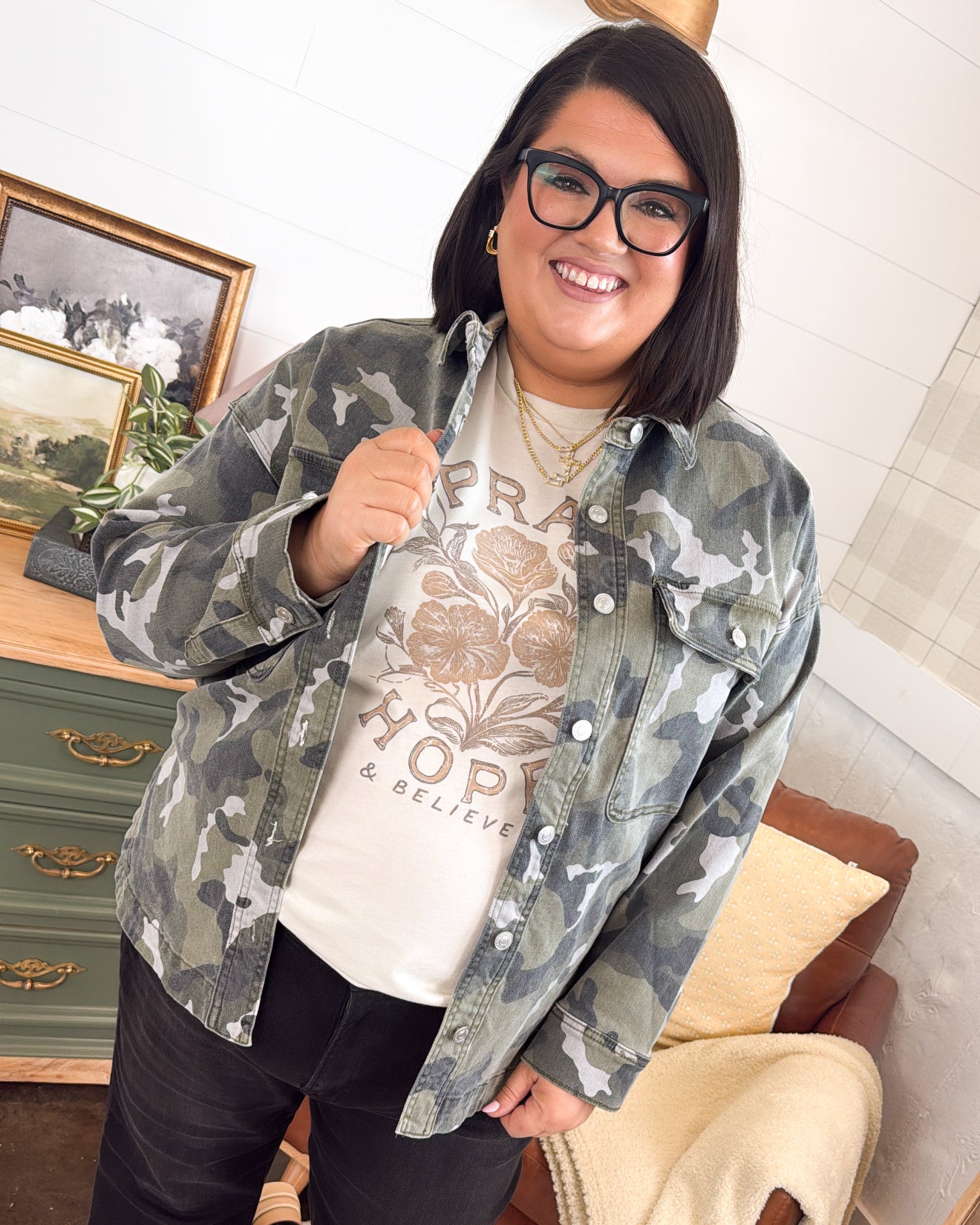 Mica Denim | Outlander Button Up Camo Shacket
