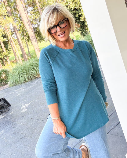 Everly Baby Waffle Knit Raglan Top