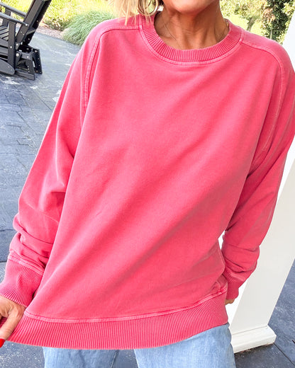 Margo Wash Dyed Exposed Seam Pullover