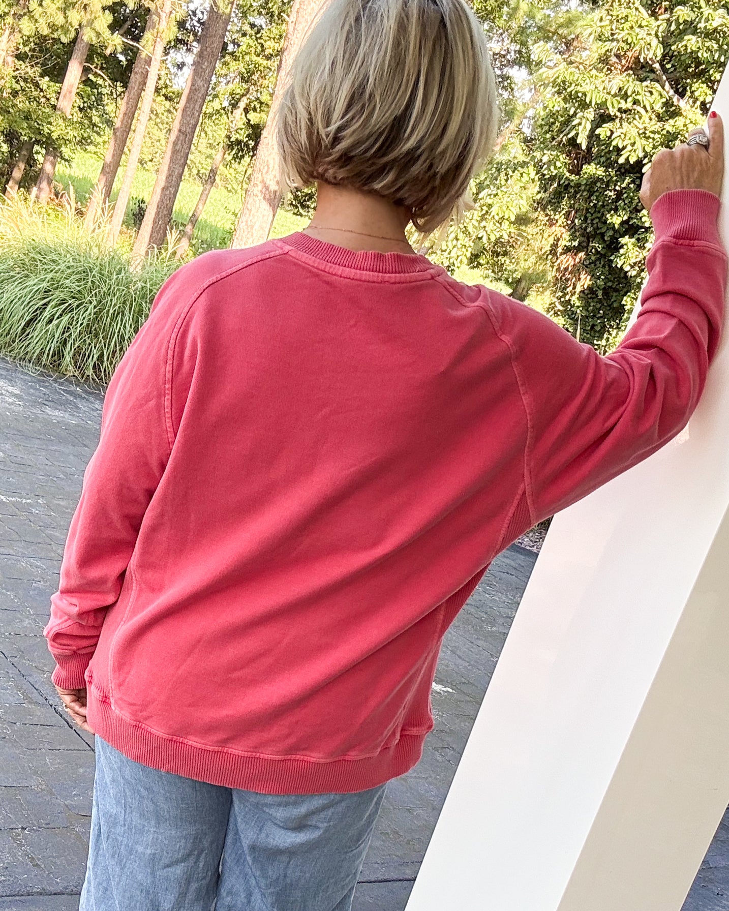 Margo Wash Dyed Exposed Seam Pullover