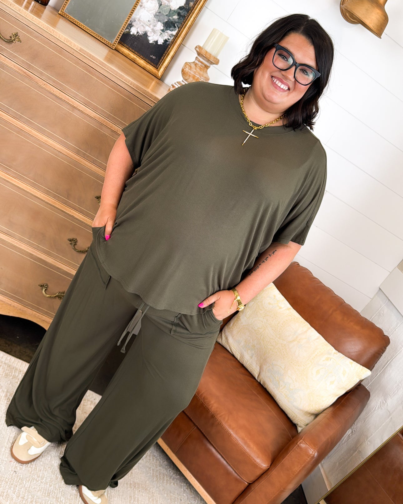 Easy Living Ribbed Top + Pants Set