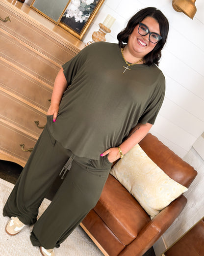 Easy Living Ribbed Top + Pants Set