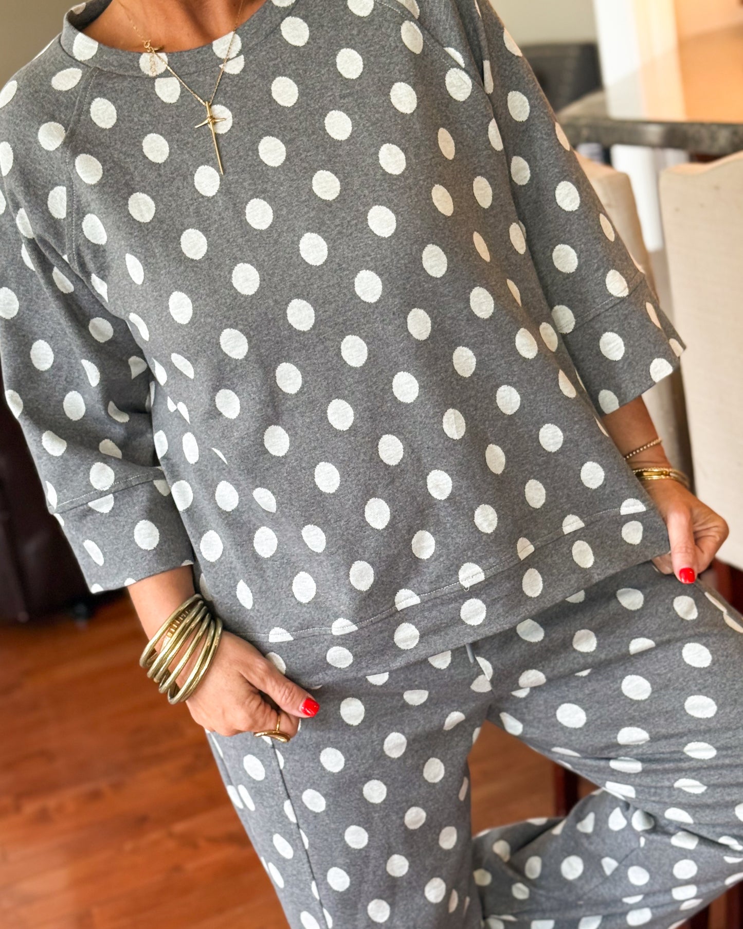 The Monroe Polka Dot Top + Pants Set